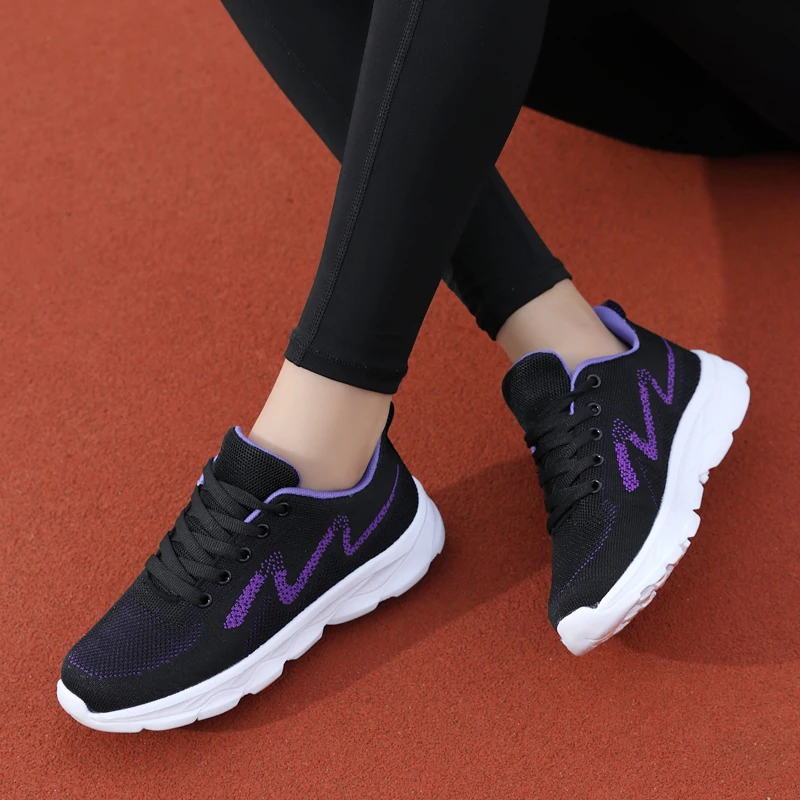 

Sports and Leisure Women's Shoes New Four Seasons Flat Bottom Shallow Lace Up Tennis Shoes2024 Lightweight Women's Running Shoes