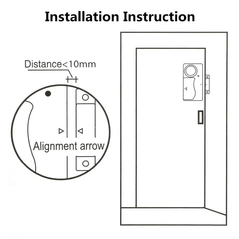 Door Opening Sensor Wireless Time Delay Door Alarm Door Sensor Door And Window Security Alarm Home Security