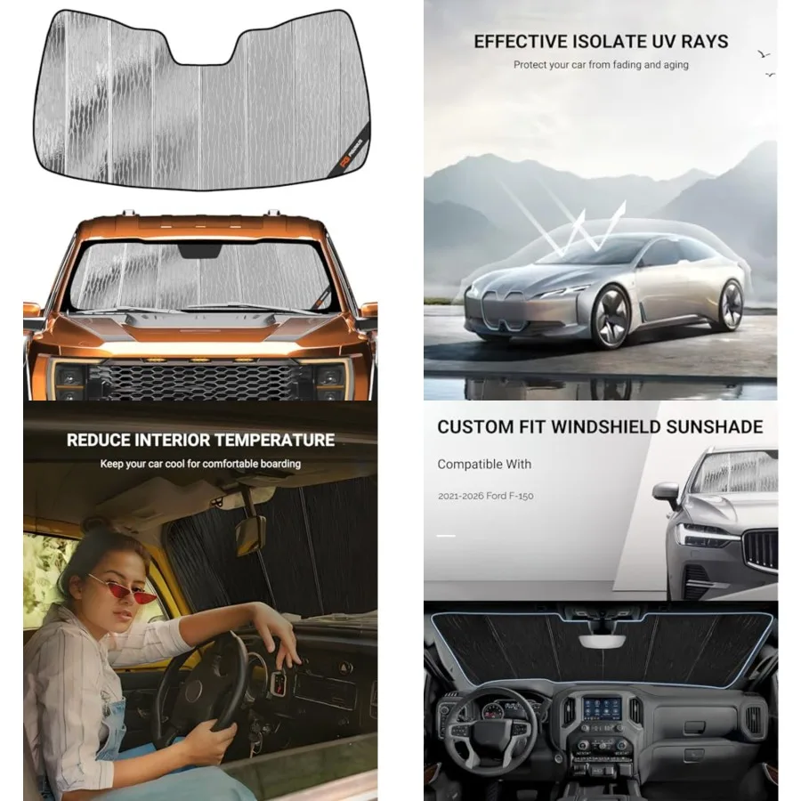 

Windshield Sun Shade for Ford F-150 Front Window Sunshade - AstraGuard