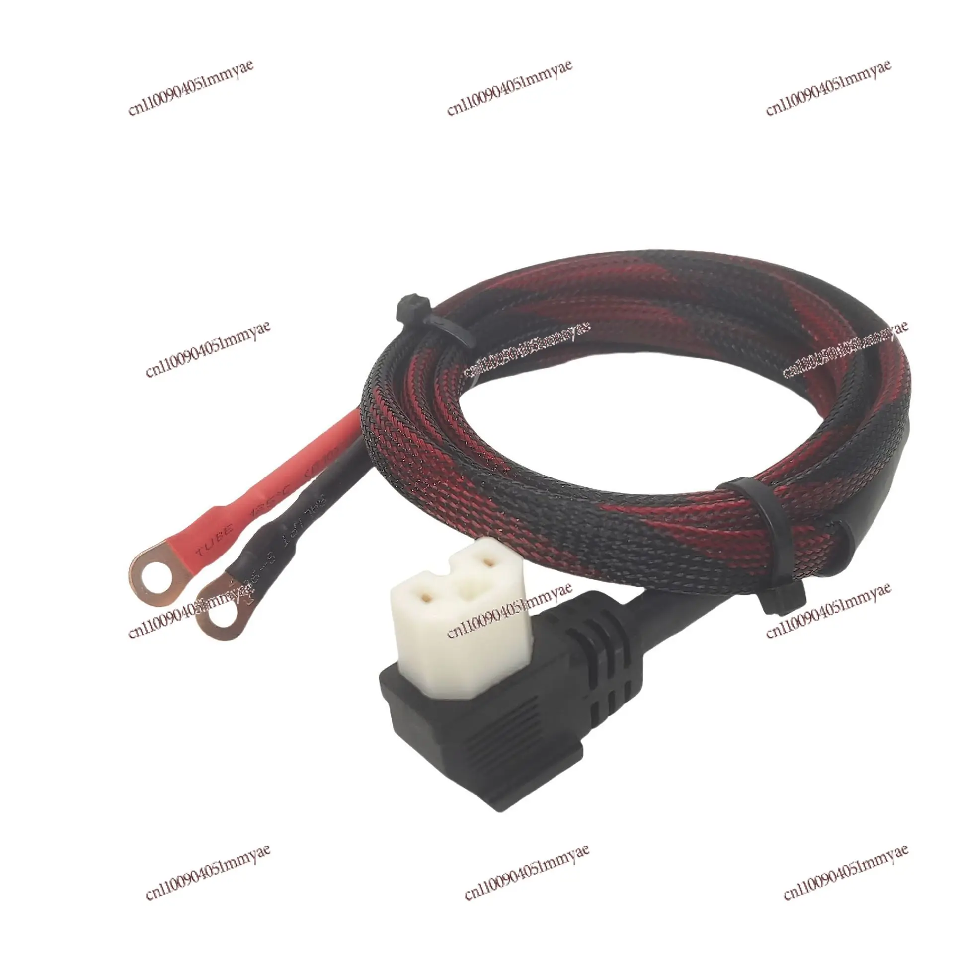 

0.85M High Temperature Resistant White Elbow Power Cord Extra Soft Silicone Cable Thickened Copper Nose Red and Black Network