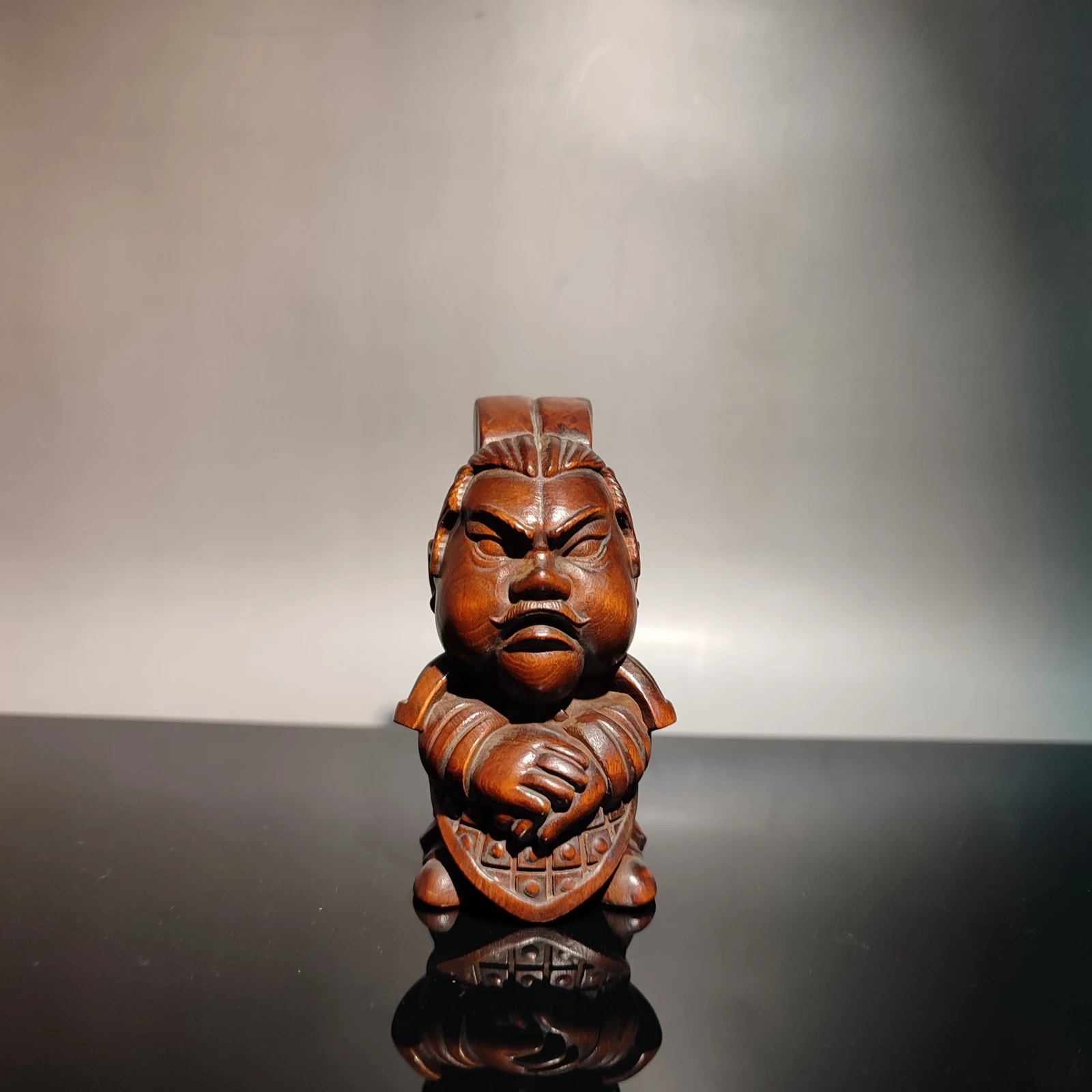 vintage decor figurine Miniature desk accessories chinese wood wooden statue carvings carved figurine
