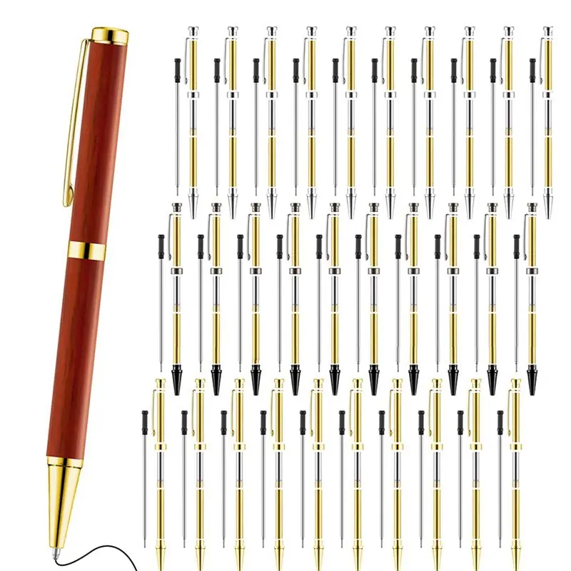 CHCH 60 Pcs Slimline Pen Kit Wood Turning Twist Pen Kit With Refill Lathe Turning Supplies For DIY Making A