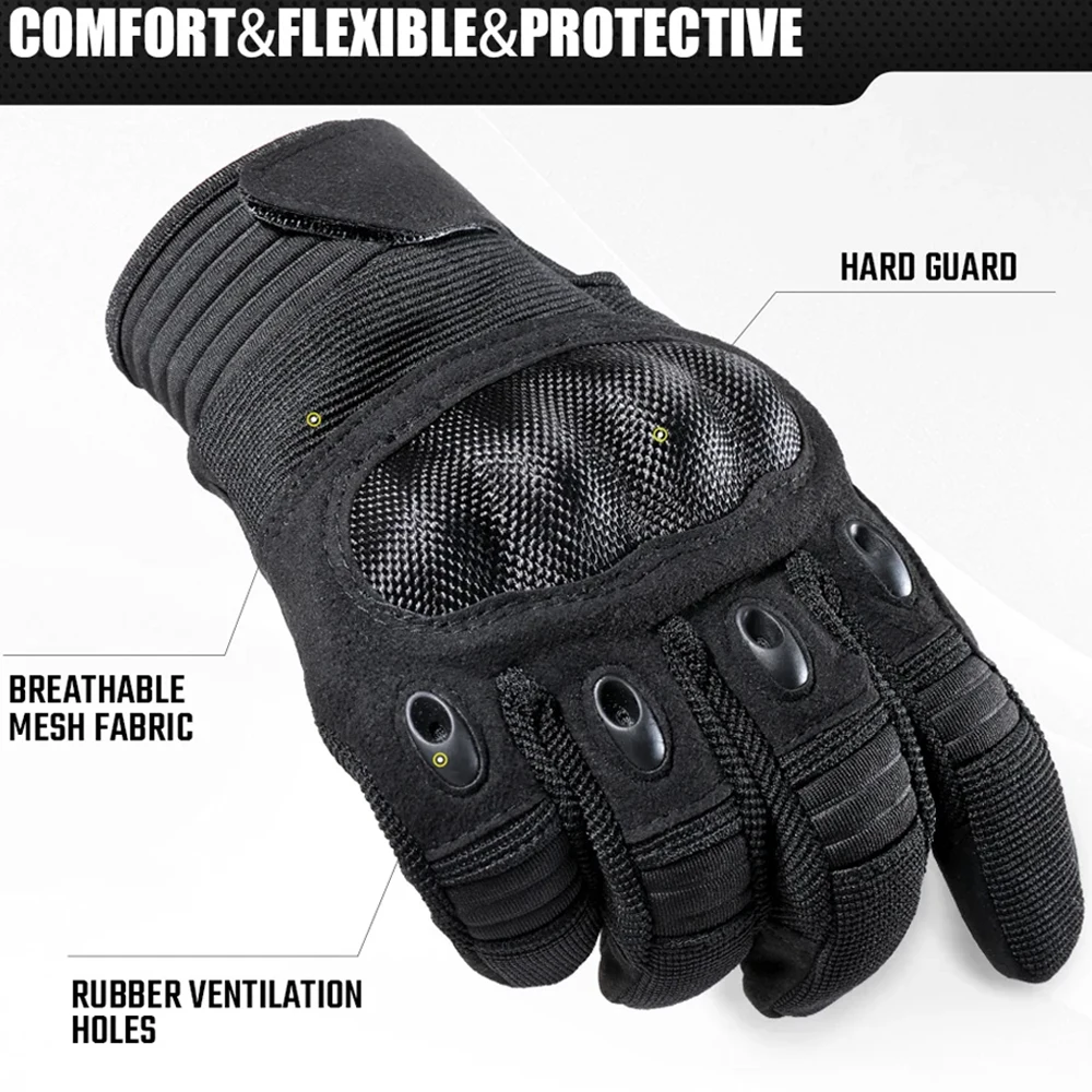 Touch Screen Tactical Gloves Outdoor Cycling Sports Hiking Camping Hunting Airsoft Combat Bicycle Hard Shell Anti-skid Gear Men