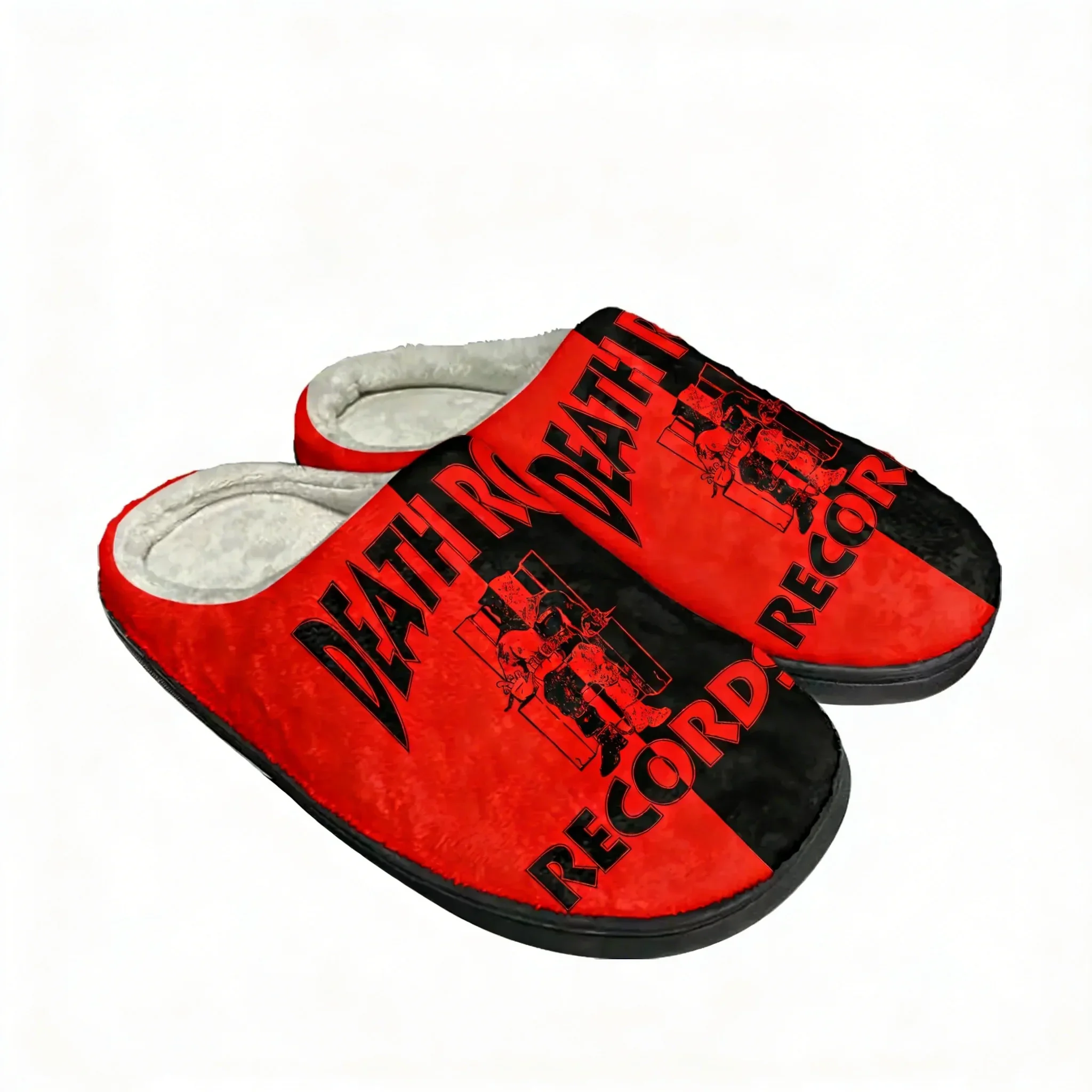 

Death Row Records Home Cotton Custom Slippers Mens Womens Teenager Plush Pattern Non-Slip Casual Keep Warm Shoes Thermal Slipper