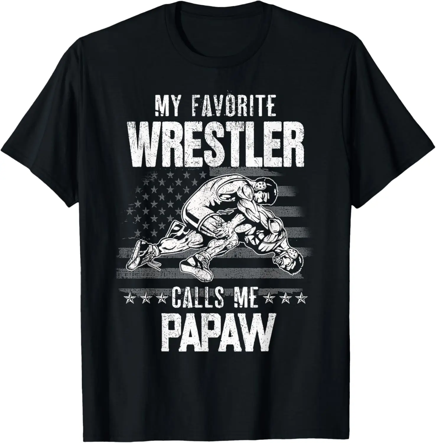 

Wrestling Gift Favorite Wrestler Calls Me Papaw T-Shirt