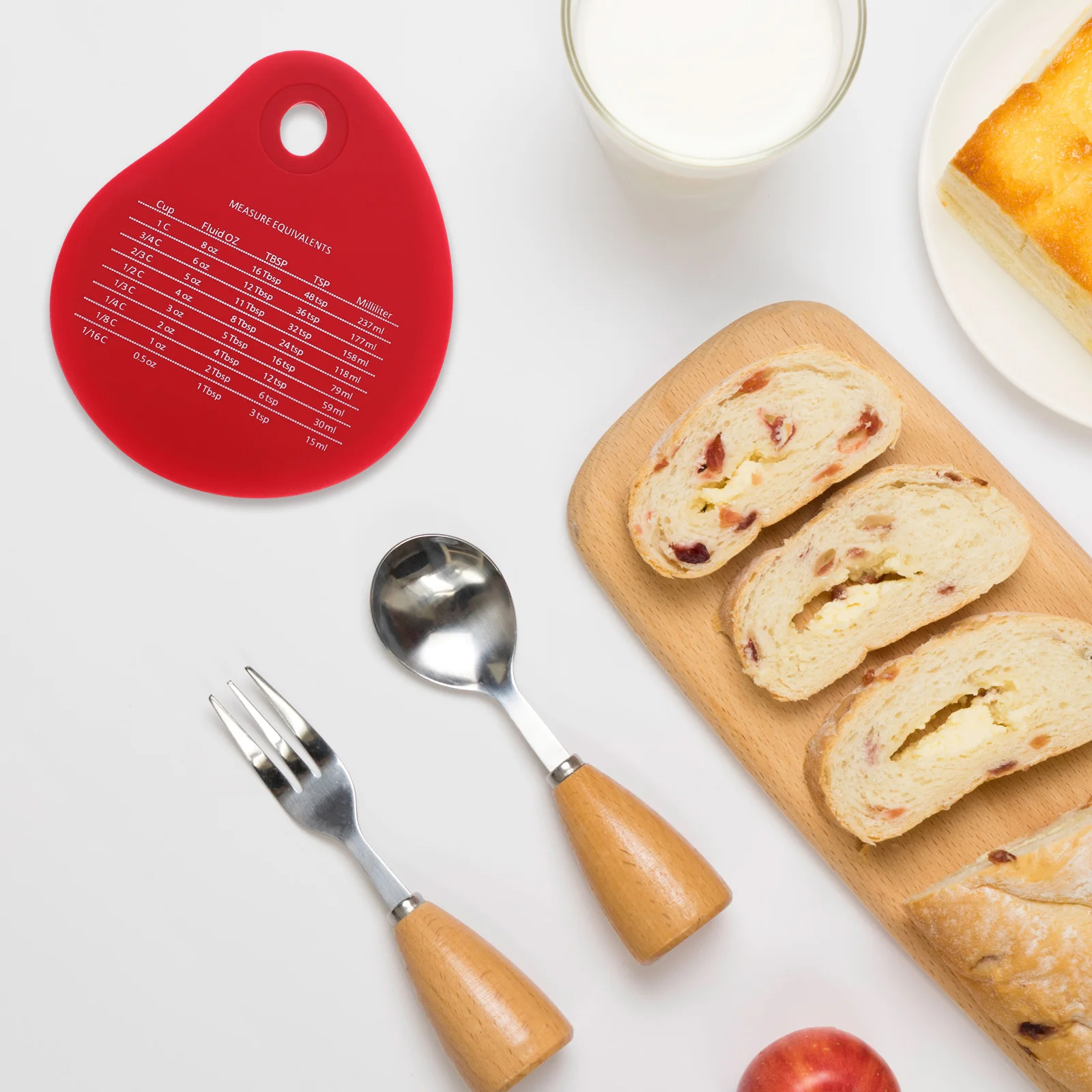 

Silicone Bowl Scraper Dough Cutter With Scale Ergonomic Handle Measuring Scraper For Baking Pastry Vegetable Nut