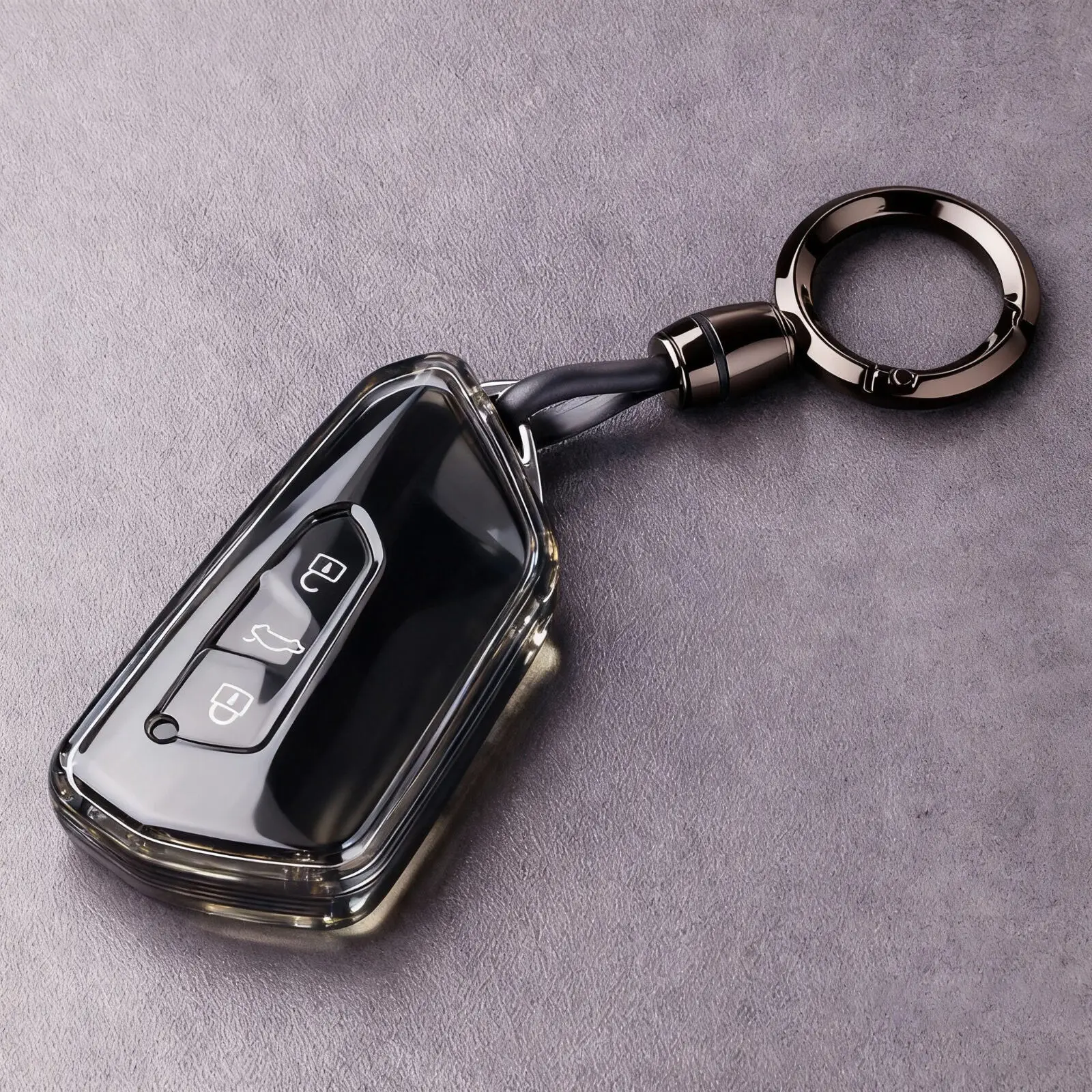 Soft TPU Car Key Case For VW Volkswagen Golf 8 ID.3 ID.4 Skoda Octavia A8 MK4 MK8 GTI R Seat Leon Mk4 Cupra Formentor Key Holder view 3