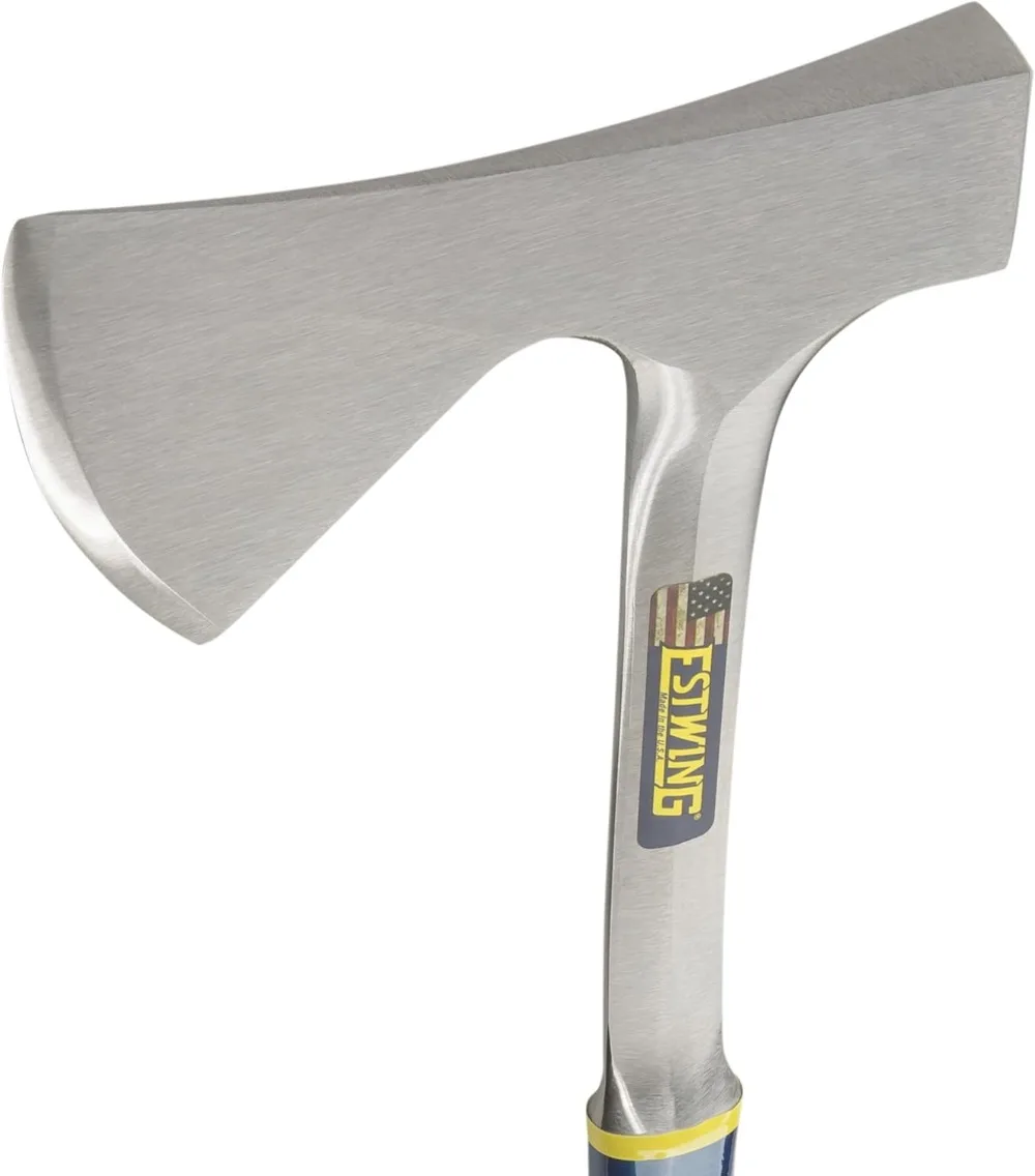 26-Inch Camping Axe with Shock Reduction Grip - All Steel Wood Splitting Tool for Outdoor Use