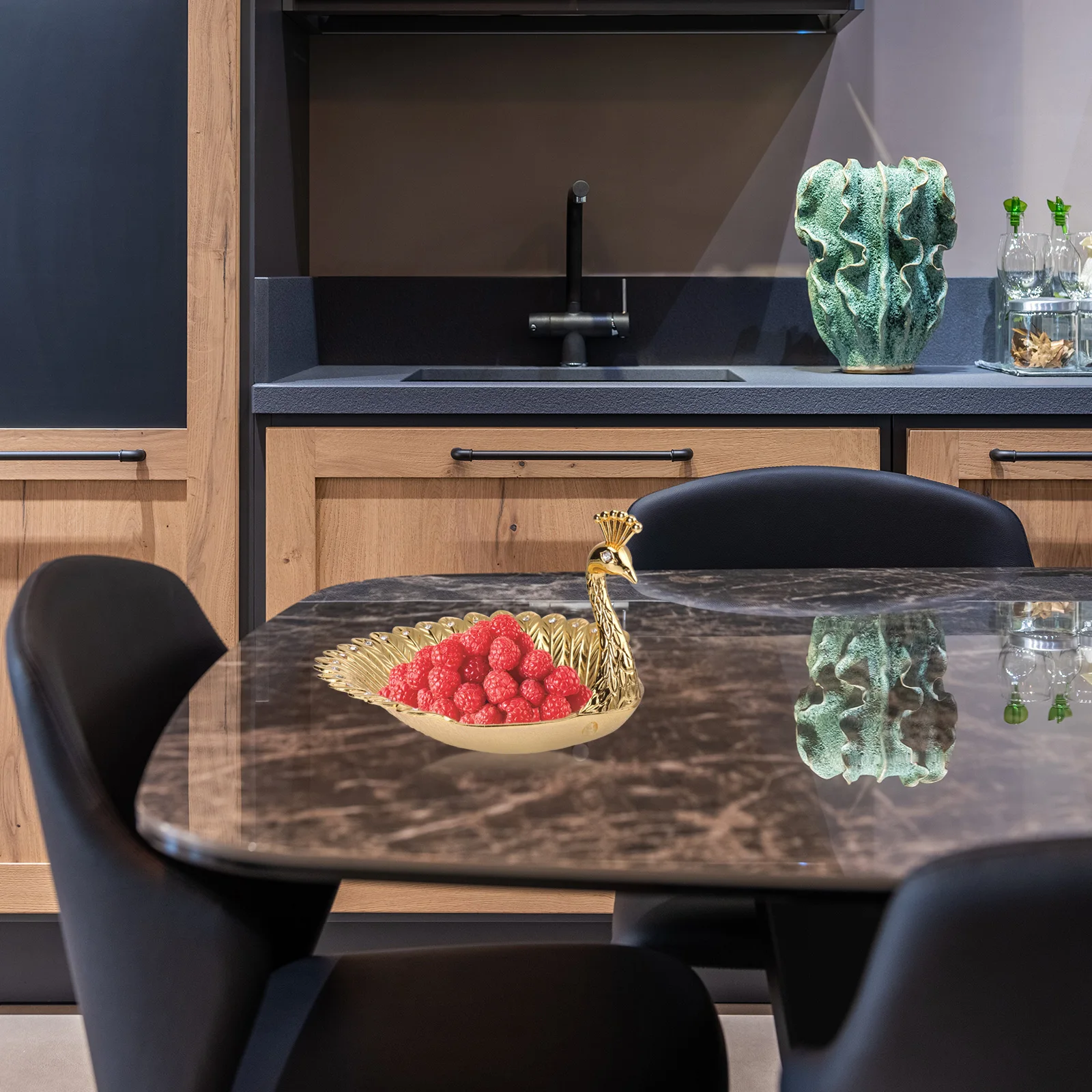 

Metal Fruit Plate Storage Tray Snack Serving Bowl Zinc Alloy Dessert Cake Tray Home Furnishing Utensil Food Bar