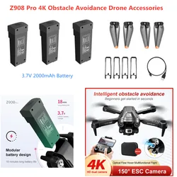 Toys Z908 RC Quadcopter Spare Parts 3.7V 2000MAh Battery /Propeller/USB Charging Wire Battery Arm Blades for Z908 PRO Drone