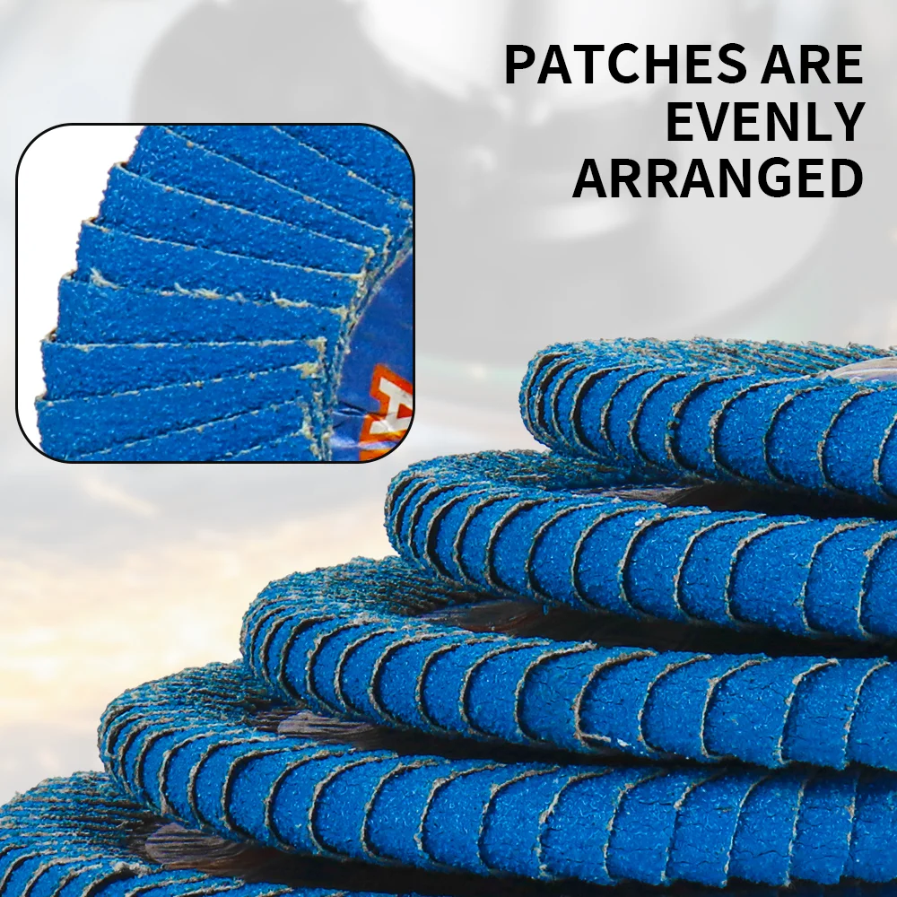 10-2pcs 125mm Flap Discs Angle Grinder Grinding Wheel Metal Wood Polishing Disc For Rust Removal Paint Deburring Abrasive Tool