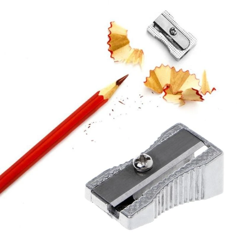 090F Metal Bevelled Single Hole Pencil Sharpener School Office Sharpener Stationery