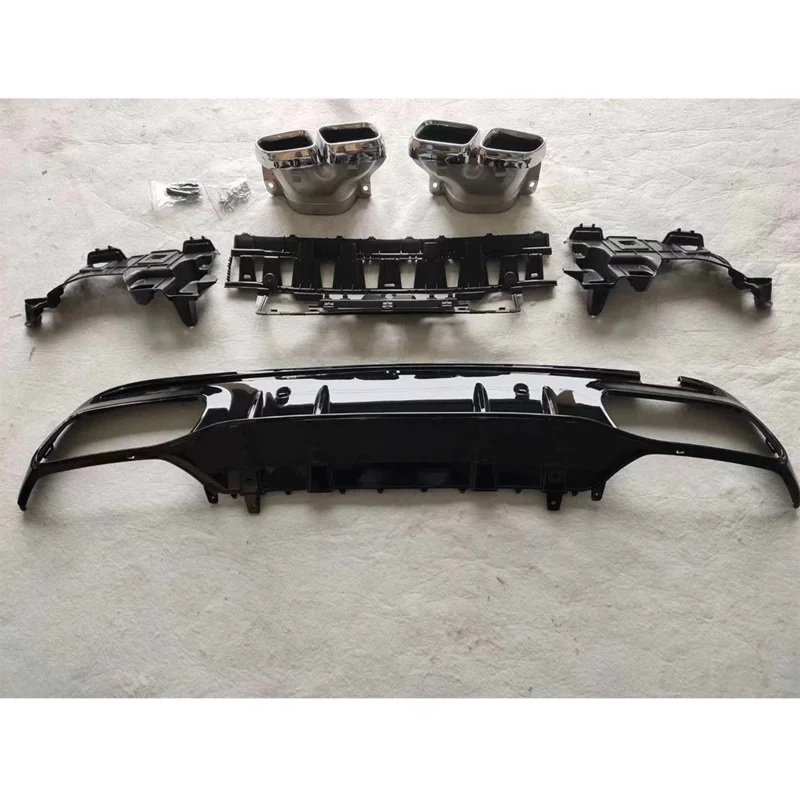 

Диффузор заднего бампера из АБС-пластика с BigTips для Benz W205 S205 C180 C200 C300 C400 C450 C43 C63 AMG Sports Bumper 2015+