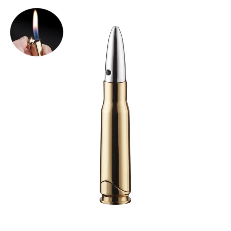 JOBON Metal Bullet-Shaped Windproof Butane Lighter with Jet Flame - Ideal Cigar Smoking Accessory & Men's Gifts BBQ image 3