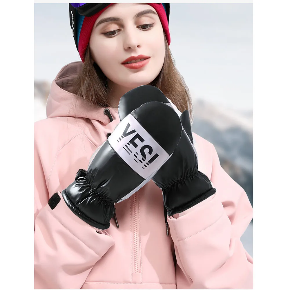 1pair Sí Kesztyű Vízálló téli Együttérző Hódeszka Kesztyű számára Nők termikus szélálló Havazik gloves，snowboarding, kültéri Élegáns játékos