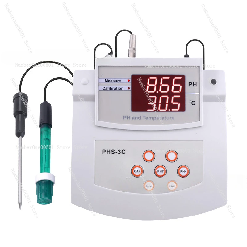 PHS-3C laboratory desktop pH meter automatic calibration PH meter fish tank swimming pool 2 in 1 water quality tester