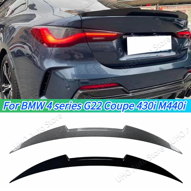 

M4 Style Car Rear Roof Trunk Spoiler Tail Wing Boot Lip Body Kit For BMW 4 series G22 Coupe 430i M440i 2-Door G82 M4 2021-2024