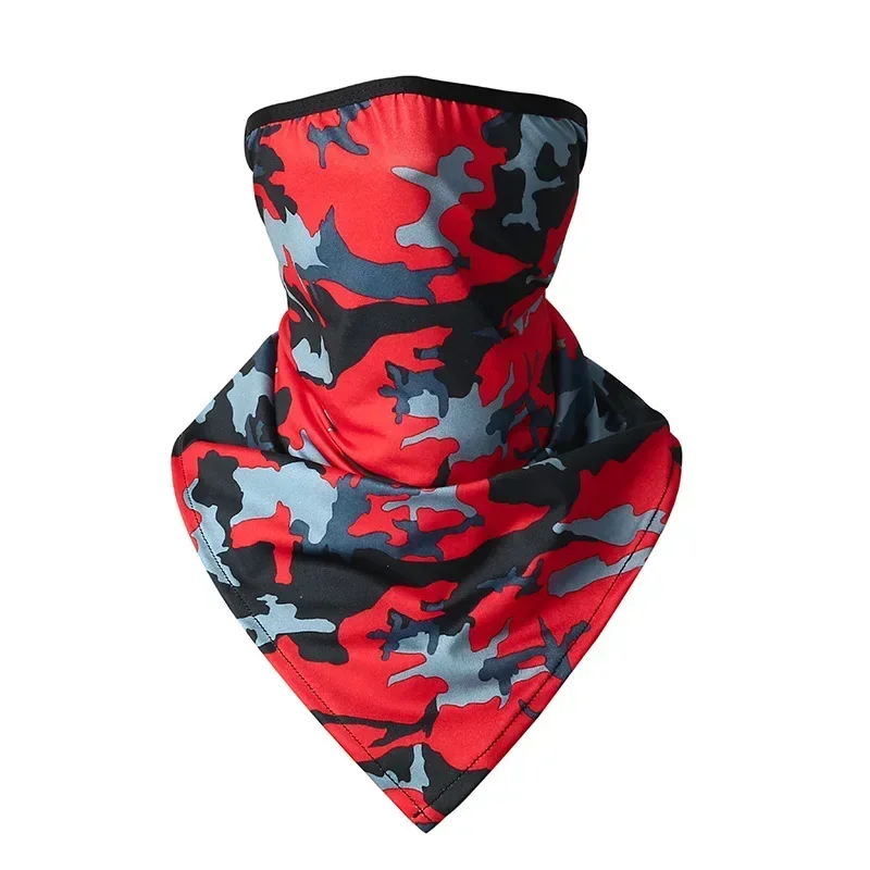 Summer Breathable Mesh Face Cover Hunting Cycling Bandana Sport Half Mask Neck Tube Running Hiking Triangle Sunscreen Scarf