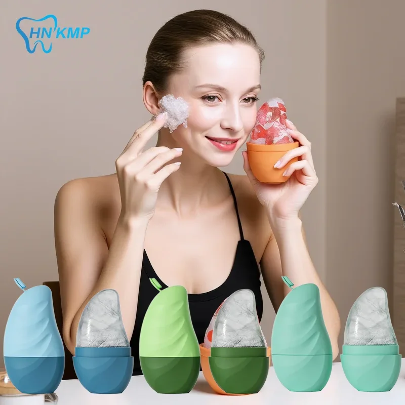 1PCS Ice Face Roller Face Lifting Contouring Tools Mango shape Silicone Ice Mold  Eye Facial Massager Beauty Skin Care Tools