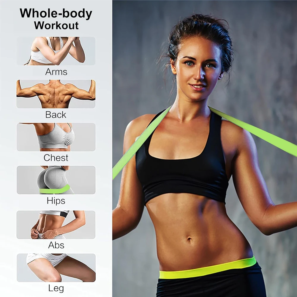 2Pcs Premium Non-Latex Resistance Bands Set - Heavy Duty Full-Body Exercise Bands for Yoga, Crossfit, Home Gym & Travel