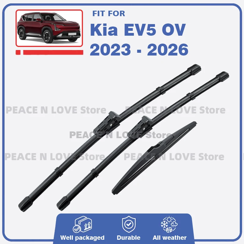 

Щетки стеклоочистителя (передние и задние) для Kia EV5 OV 2023-2026, 3 шт., для лобового стекла, дворники, аксессуары для авто