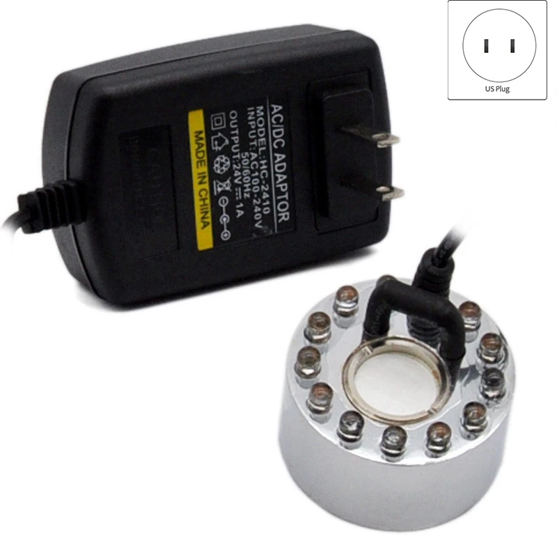 Generador de niebla con 12 luces LED, atomizador con cambio de Color, fuente de agua, estanque, interior y exterior