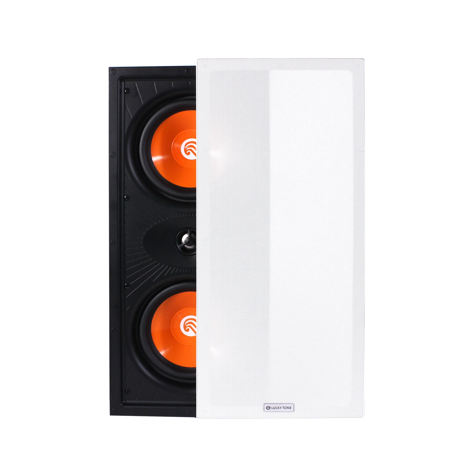 

V Center Channel Speaker with Dual Woofers & Crossover for Enhanced Dialogue Clarity in Home Theater Systems In-Wall Speaker