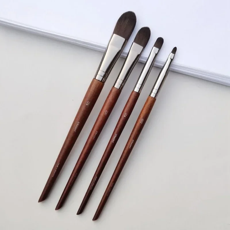 Karsyngirl 2/4Pcs Wooden Small Concealer Brush Professional Lip Eyeliner Makeup Brushes Cosmetic Make Up Beauty Tools