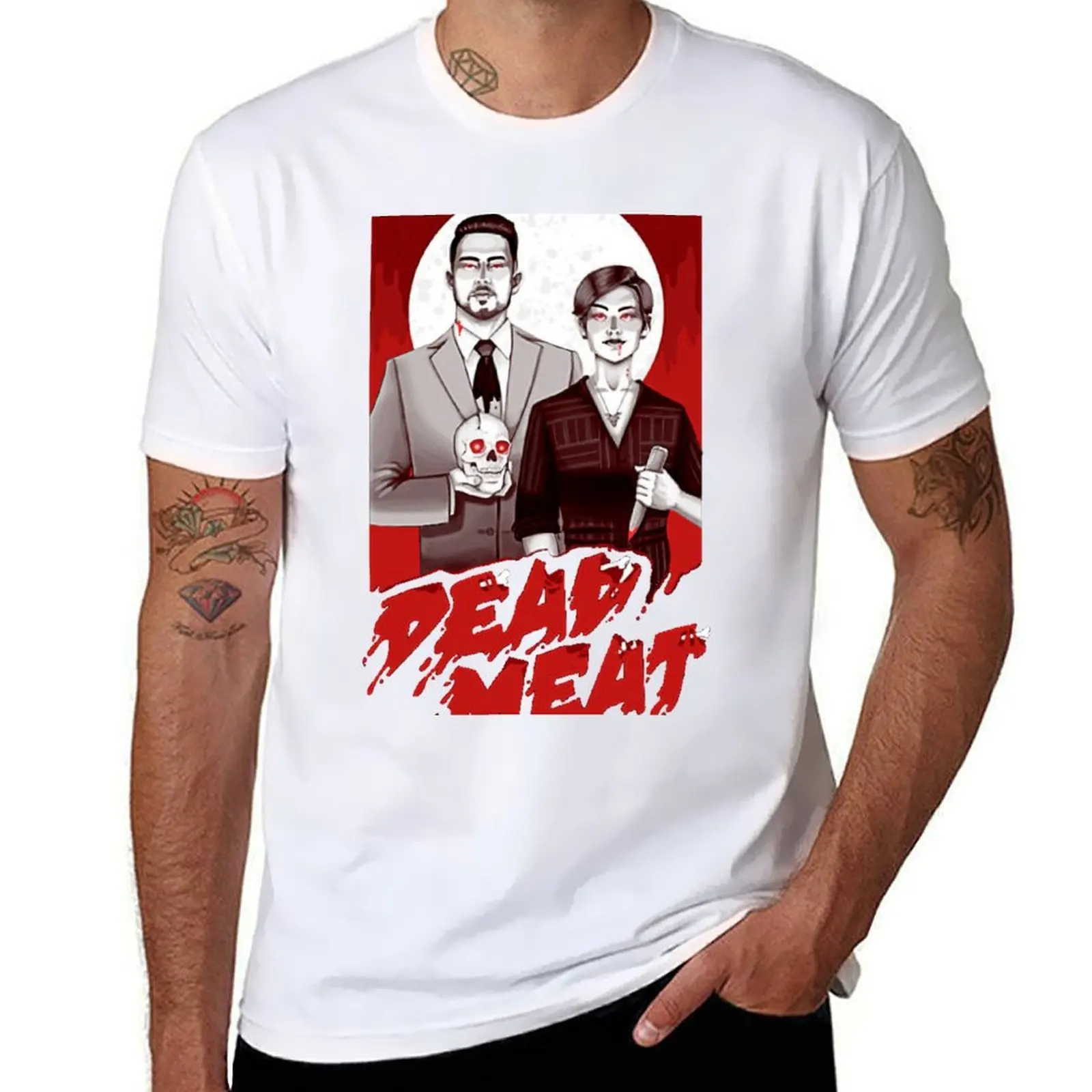 

Dead Meat and We Like to Get Scared Together T-Shirt man t shirt summer t shirt man luxury T-Shirt