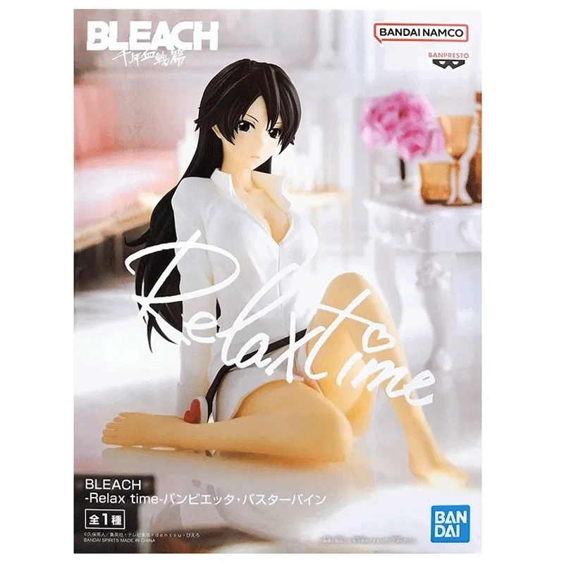 BANDAI Genuine BLEACH Relaxation Moment Bambietta Basterbine Cute Action Figure Anime Collection Model Dolls Toys Gifts for Kids