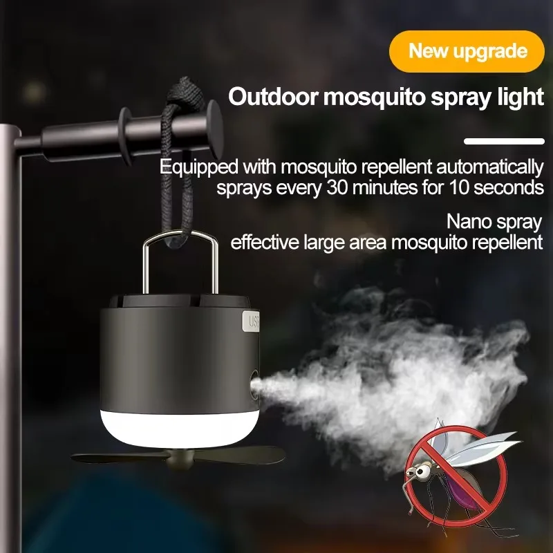 Lámpara de ambiente de Gas para exteriores, iluminación colgante, repelente de mosquitos, recargable por Usb, multifuncional, tienda de campaña