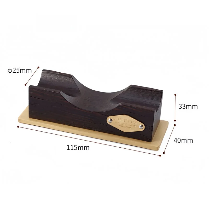 حامل سيجار من الخشب الأحمر من الفولاذ المقاوم للصدأ والنحاس النقي المعدني #2