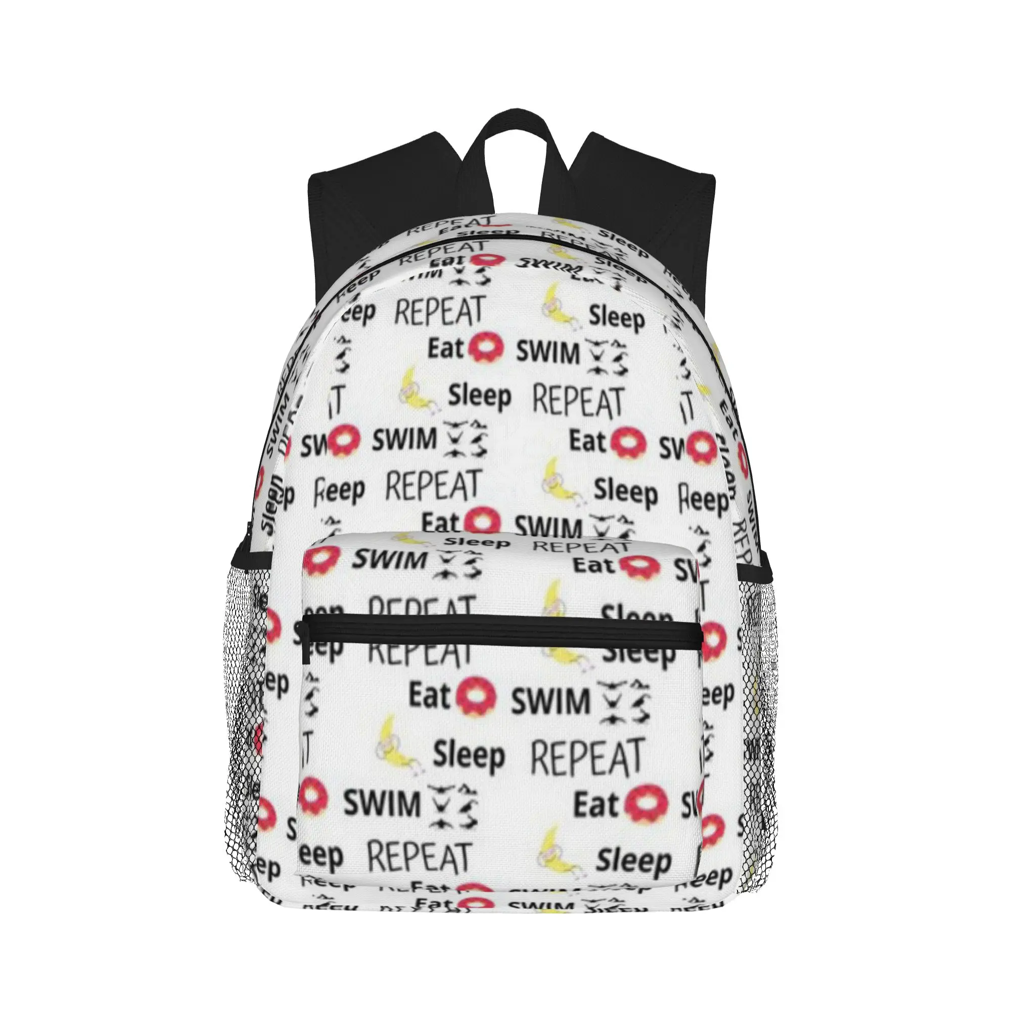 Eat  Sleep  Swim  Repeat  Casual Backpack for Students and Adults Backpacks
