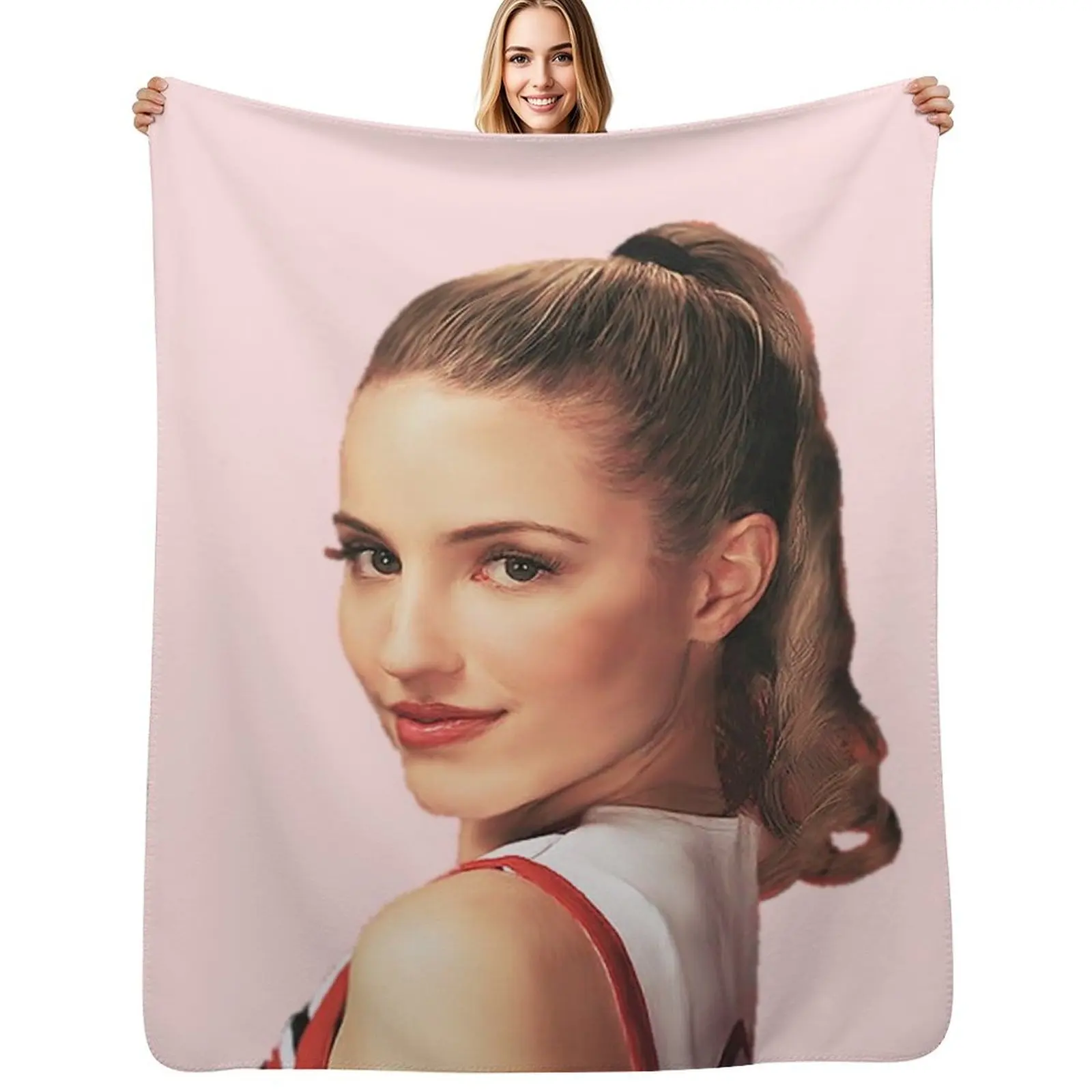 

Glee Quinn Fabray (Cheerleader) Half Body #2 Throw Blanket Breathable Lightweight Blanket for Adults Kids