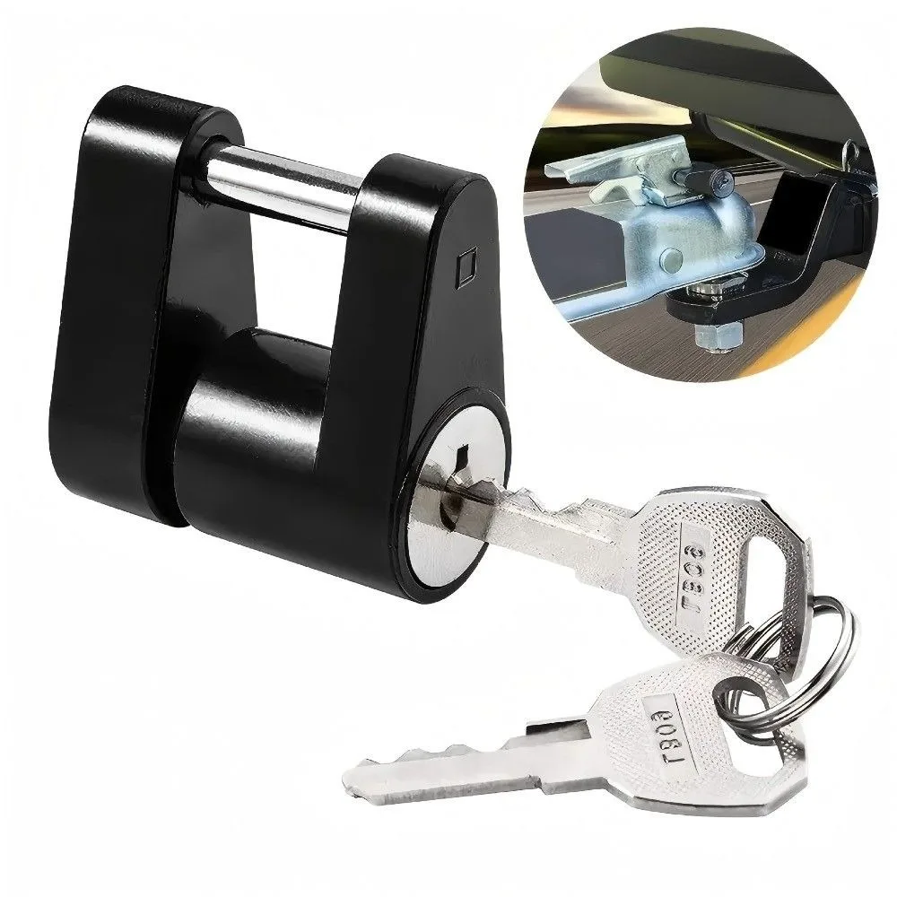Sturdy Trailer Coupler Lock Wear-Resistant Lightweight Bicycle Security Lock Compact Durable Anti-Theft Cycling Lock