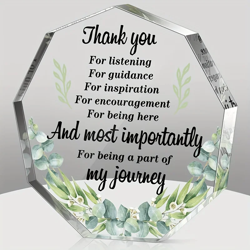 1pc Acrylic Colleague Leaving Farewell Gift Thank You Gift For Friends Nurse Teacher Memorial Decoration Plaque