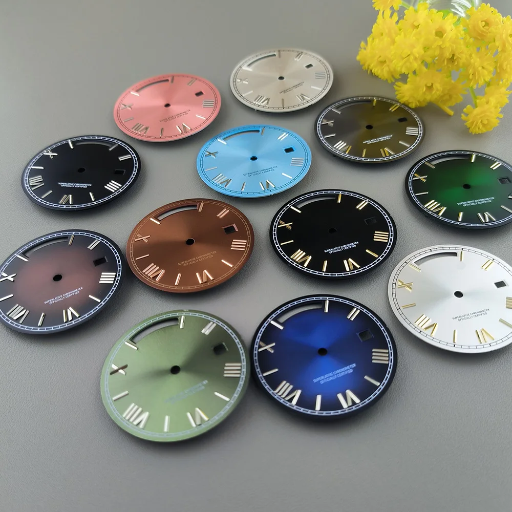 31mm Roman numeral dial Miyota 8285 watch with no luminous S dial and Roman stud suitable for mounting 8285 movement accessories