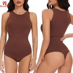 GUUDIA Body Shaper Maillard Style Bodysuit Halter Thong String Shapewear Top Back Fat Smooth Compression Suit Women Shapers