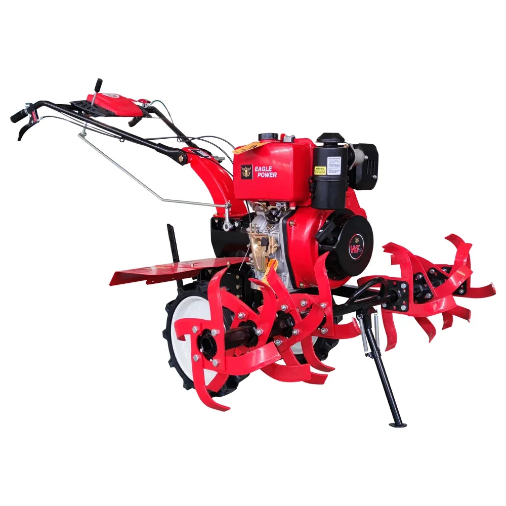 Diesel 4-Stroke Mini Weeder Small Garden Power Tiller Cultivator for Cultivating and Tilling