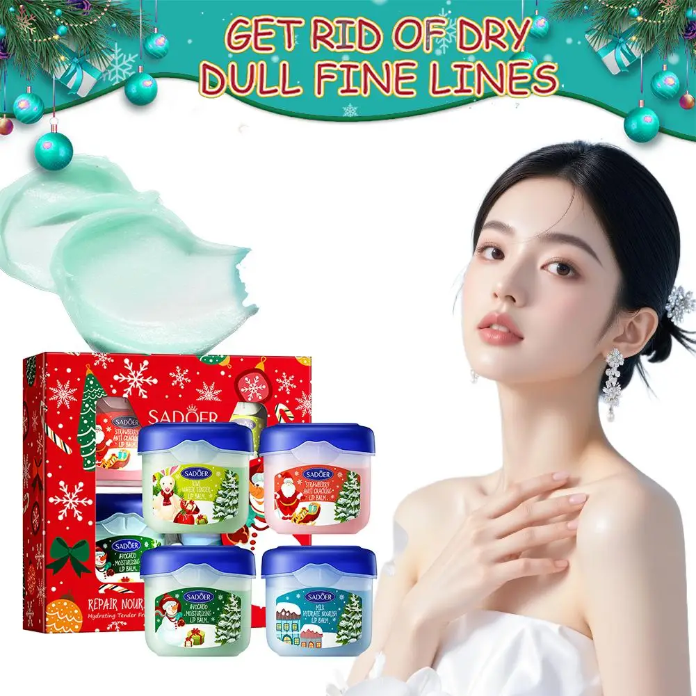 6/4 Uds SADOER bálsamo labial iluminador hidratante antigrietas reparación hidratante lápiz labial nutritivo cuidado de la piel