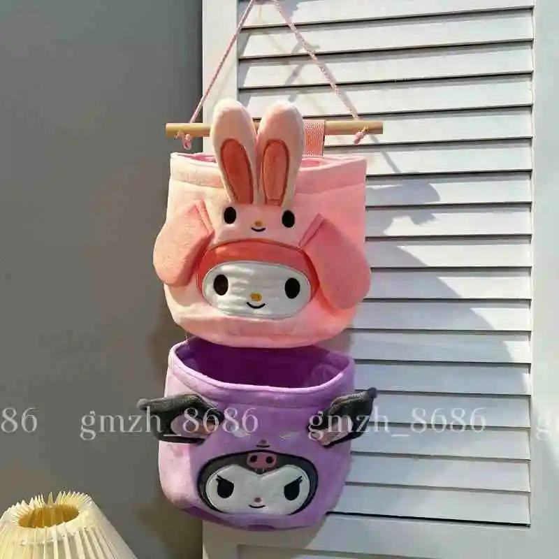 Sanrios Girl Cute Cartoon Hellokittys Dwuwarstwowa torba wisząca do przechowywania 40x20cm Kuromi Cinnamoroll Torba do przechowywania naścienna Prezenty