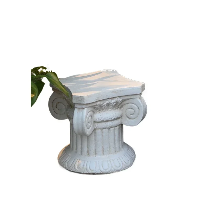 European Roman Column Flower Base, Retro Creative Plant Rack, Courtyard Balcony Display Stand, Photography Props, Wedding Decor