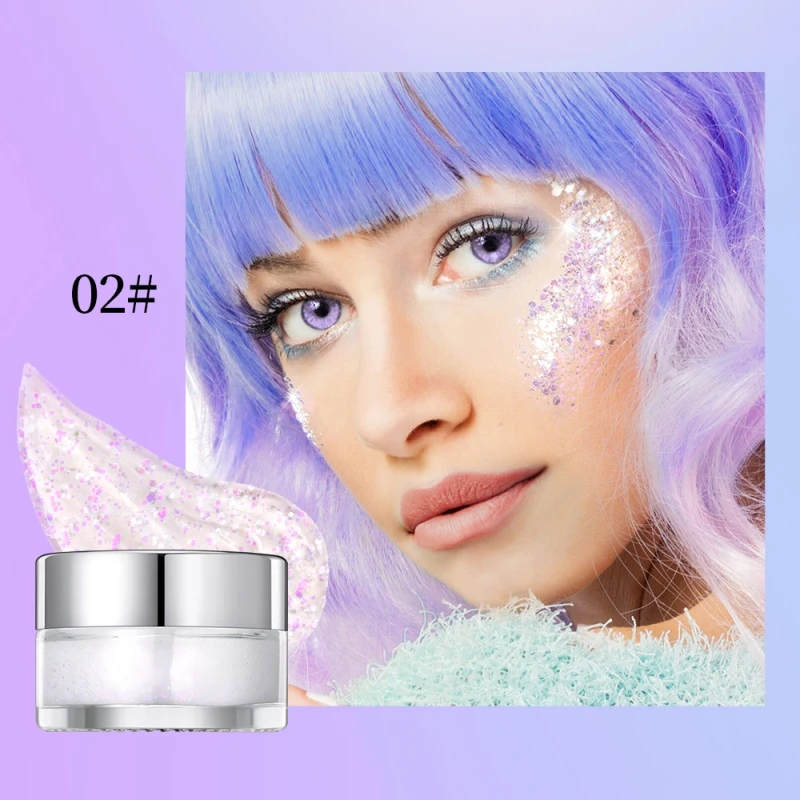 

Multifunctional Eye Glitter Makeup Art Flash Loose Sequins Cream Nail Body Face Hair Glitter Gel Beauty Festival Glitter Deco