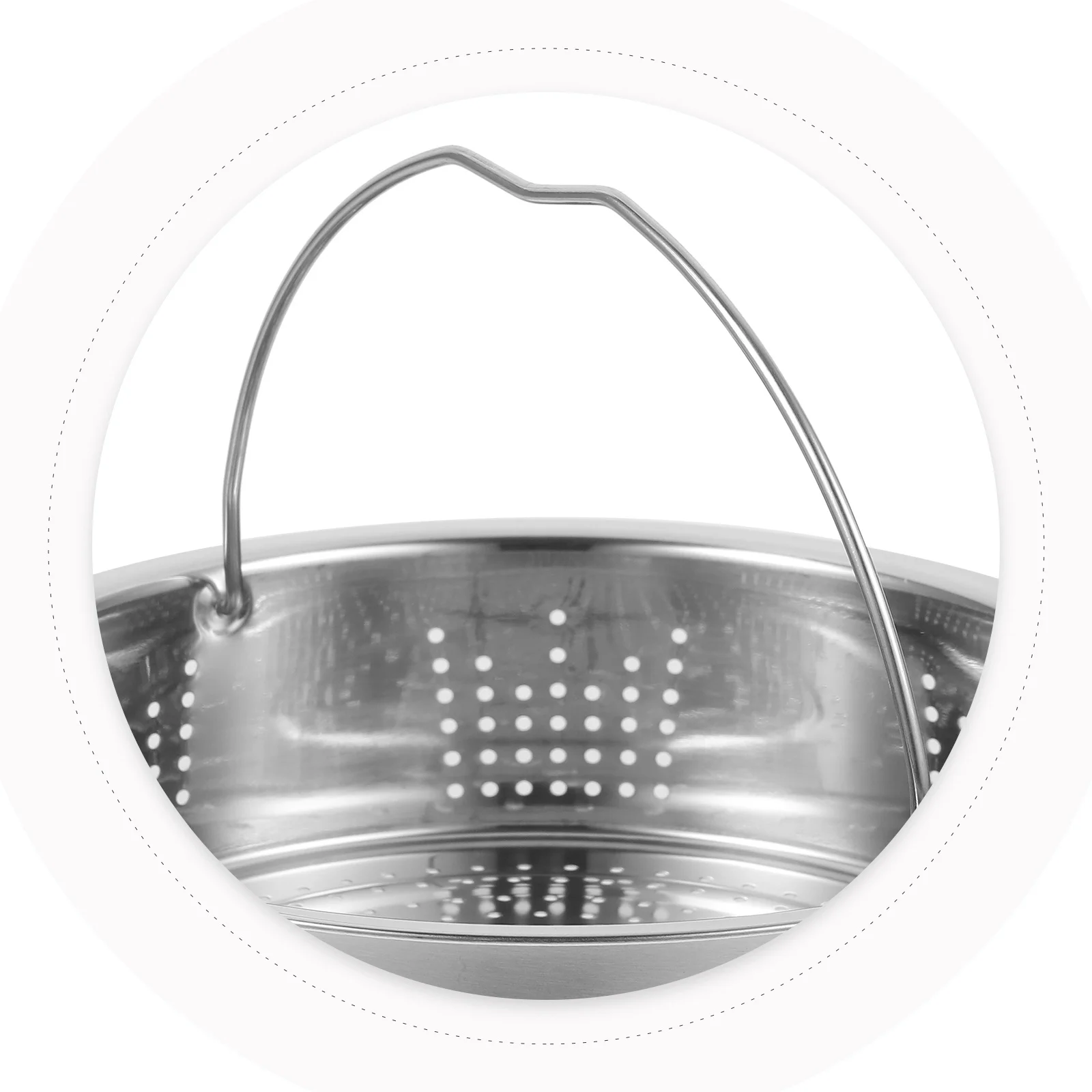 

Stainless Steel Steaming Basket for Rice Cooker Heavy Duty Food Steamer Basket Non Deformable Kitchen Accessory for Vegetables