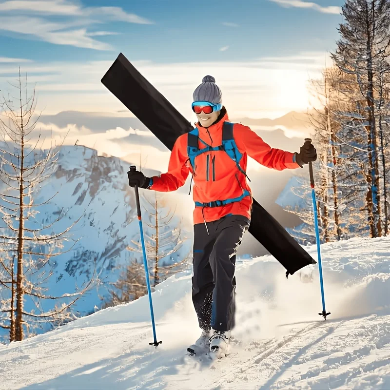 A Lightweight and Easy-To-Carry Outdoor Ski Bag, 420D Polyester, Adjustable Length Ski Bag, Storage Bag, Single Piece