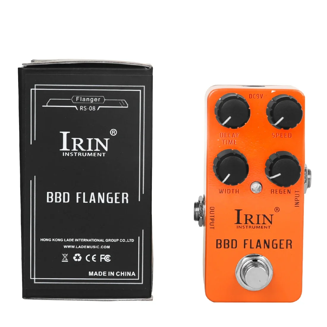 IRIN RS-08 BBD Flanger Pedal efek gitar Pedal metalik Flanging Timbre mirip suara cepat Vibrato Pedal Bypass sejati