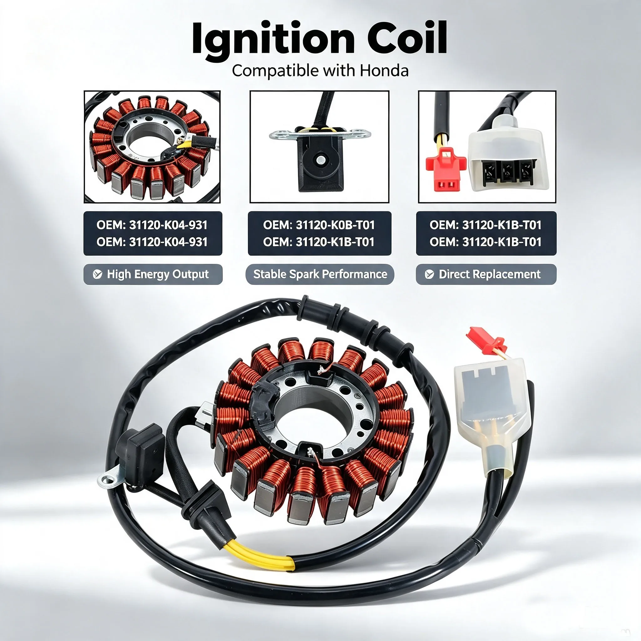 OEM:420866040 Motorcycle Ignition Stator Coil For Honda NSS250 Forza 250 ABS NSS300 Forza 300 ABS 2018-2020