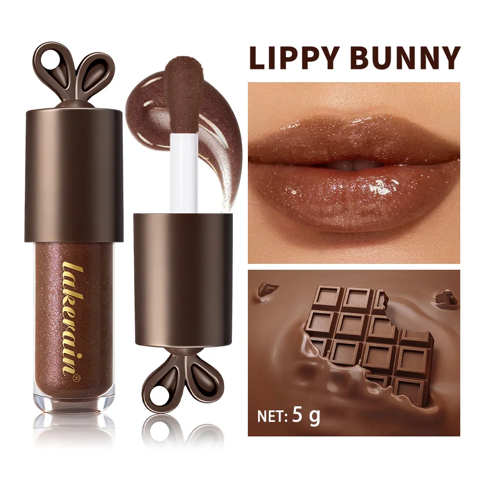 Brazilian Rabbit Lip Gloss Chocolate Color Moisturizing Glossy Shine Plumping Lip Gloss Mirror Lip Glaze Makeup