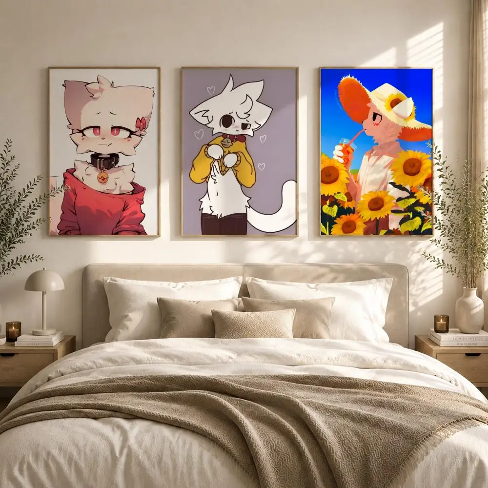 Boykisser Silly Cat Poster HD art sticky wall waterproof home living room bedroom bar aesthetic decoration