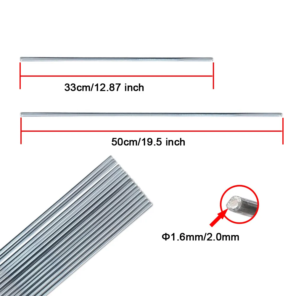 33/50cm Low Temperature Easy Melt Aluminum Welding Rods Weld Bars Cored Wire Solder for Soldering Aluminum No Need Solder Powder